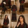 black floral print kurti plazo set for women